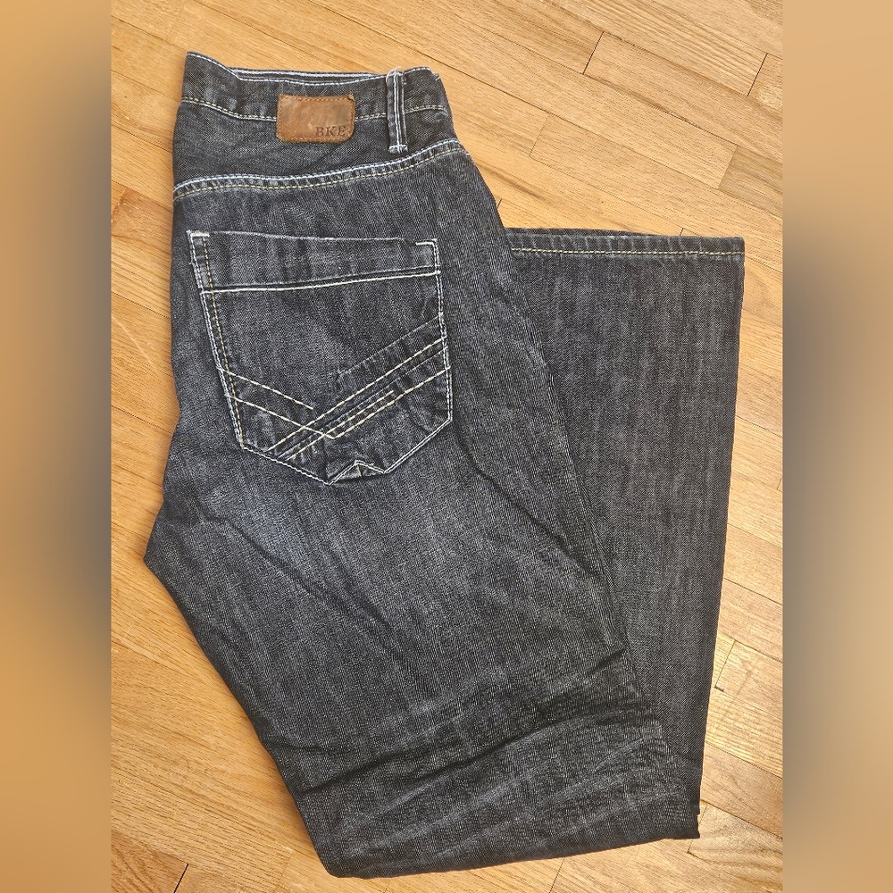 BKE Dark Gray Straight Jeans